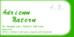 adrienn matern business card